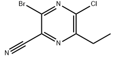 3-溴-5-氯-6-乙基吡嗪-2-甲腈

